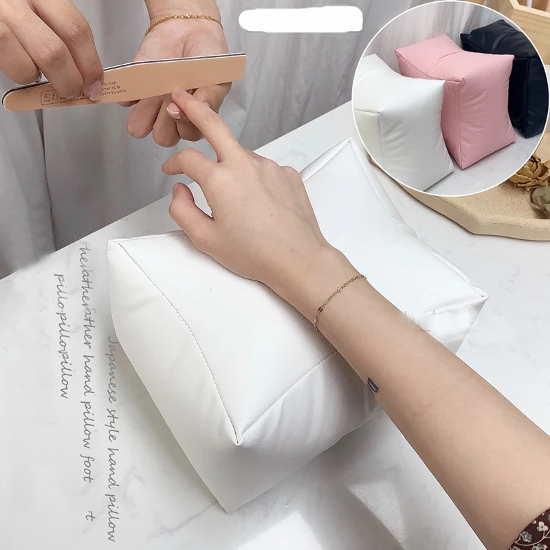 Подушка-подставка для рук BQAN розовая мягкая из искусственной кожи держатель ног