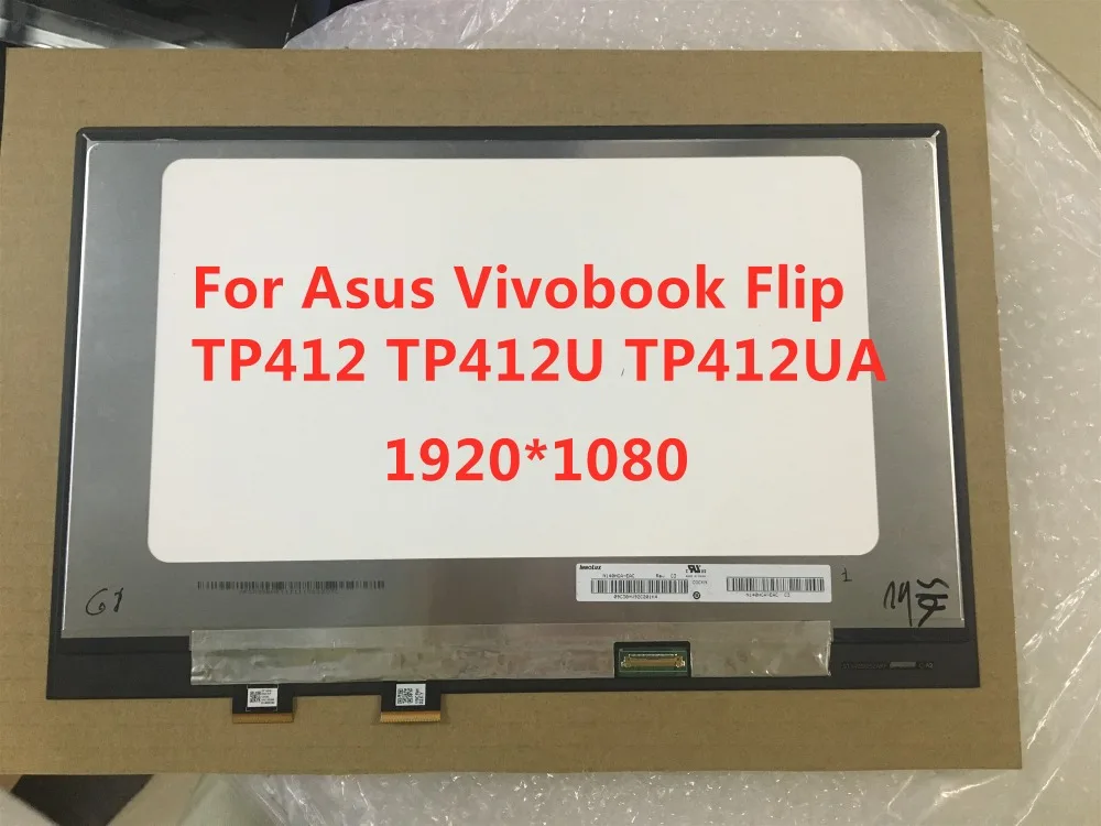 Прошел испытания 14 ''N140HCA для ASUS VivoBook Flip 14 TP412 TP412U TP412UA дисплей сенсорный экран сборная экран 1920X1080
