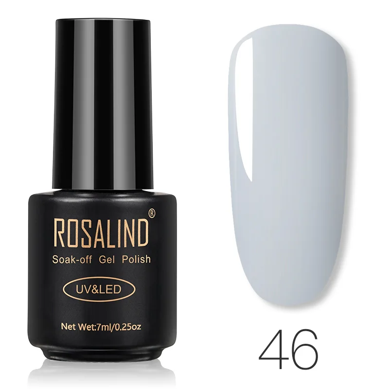46 ROSALIND гель 1 гель лак для ногтей чистый цвет 7 мл 31-58 замочить от УФ светодиодный маникюр ногти vernis Полупостоянный гель лак для ногтей - Цвет: 46