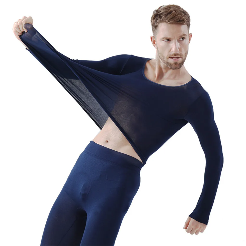 

Fashion Winter Warm Underwear Men Women Seamless Elastic Thermal Inner Wear Thermal Tops+pants 2pcs Underwear Set