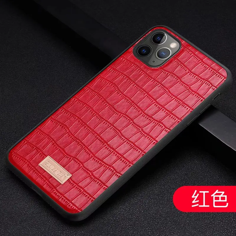 Роскошный тонкий кожаный чехол накладка с крокодиловым узором для iPhone 11 pro Pro