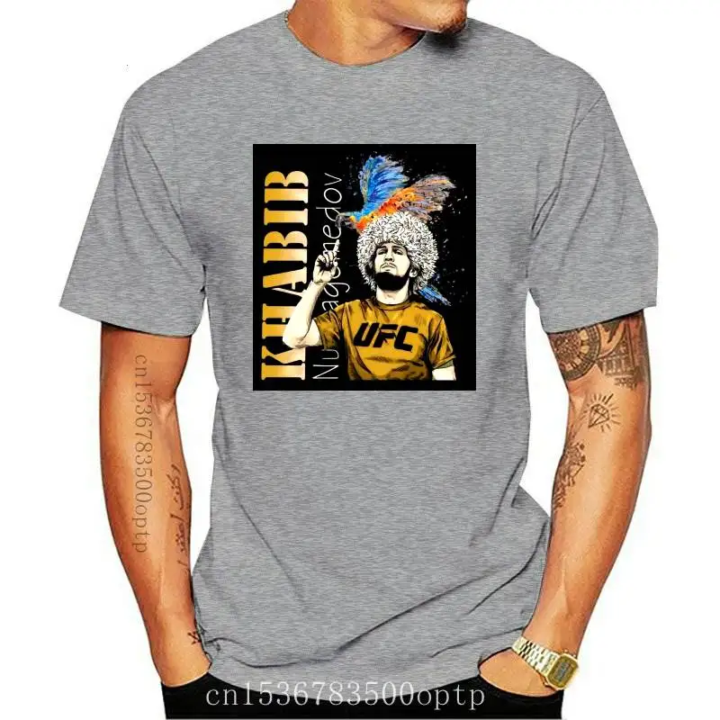 

New Vintage Khabib Nurmagomedov T Shirt Men Pure Cotton Tshirt The Eagle Tee Tops Crew Neck Short Sleeved Urban T-shirt Merch Gi