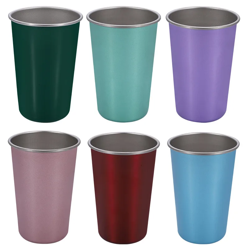 

Accompanying Cup 304 Stainless Steel Cold Drink Juice Cup Wine Glass Cocktail Cup Bar Drink Cup Single-layer Travel Coffee Cup