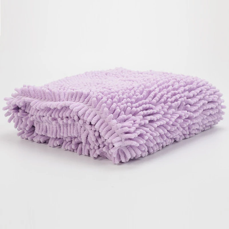 

Super Absorbent Dog Soft Towel Microfiber Chenille Dog Pet Bath Dry Towel Hand Pockets Durable Quick Drying Washable Towel