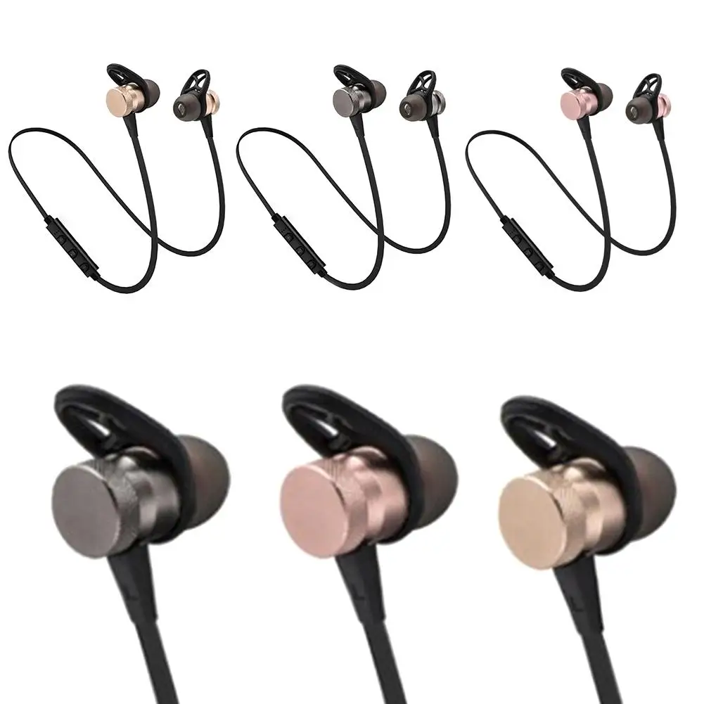 Магнитные беспроводные Bluetooth наушники стерео спортивные водонепроницаемые