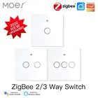 Умный настенный сенсорный светильник ель ZigBee с нейтральнымбез нейтрального, без конденсатора Smart LifeTuya работает с Alexa, требуется Google Hub