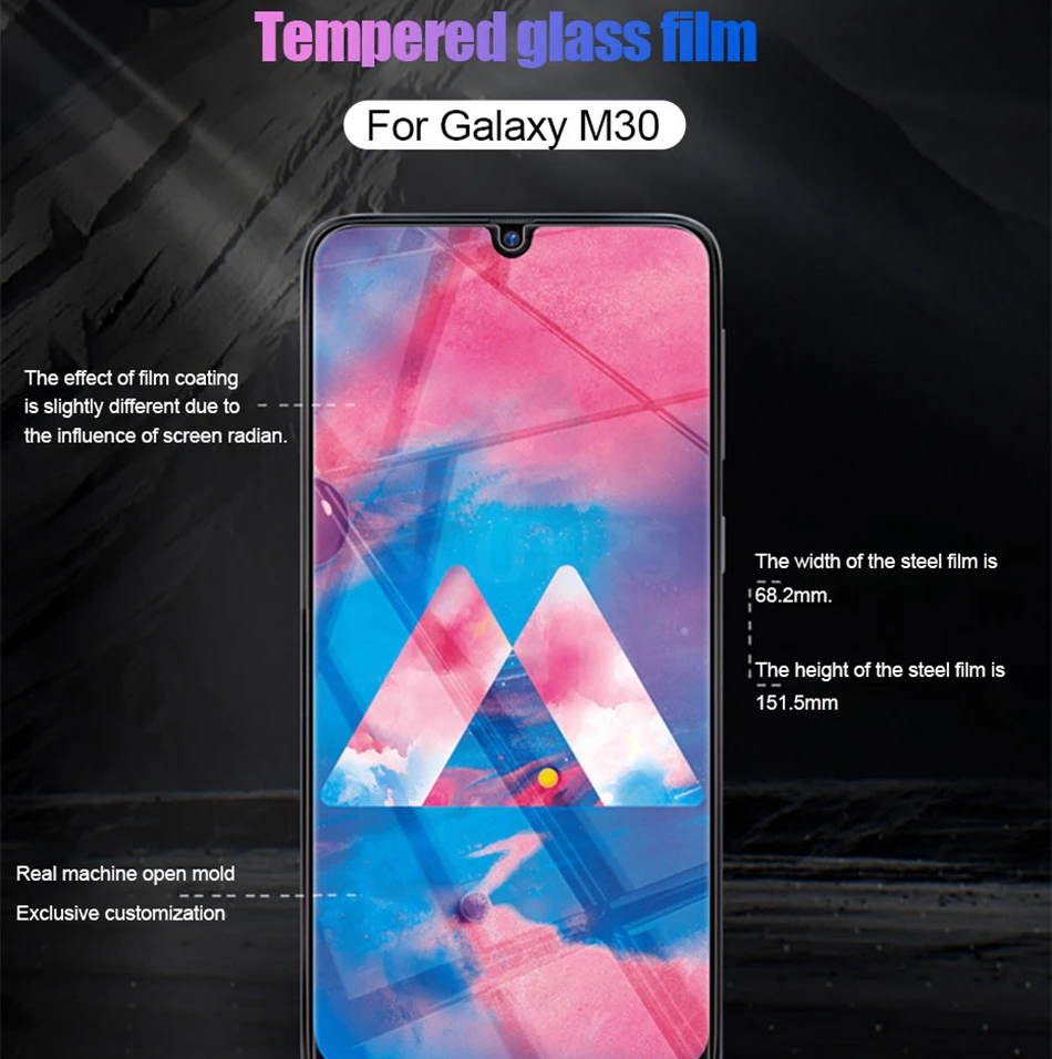 3 шт. защитный Стекло для samsung Galaxy A50 A30 A20 Экран протектор для samsung M10 M20 M30 A40 A70 A80 A90 A10 закаленное Стекло