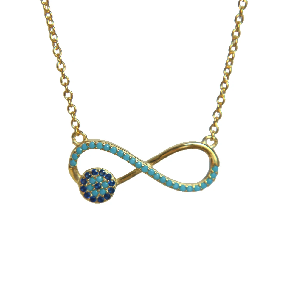 Женское серебряное колье цепочка из стерлингового серебра 925 пробы с голубым