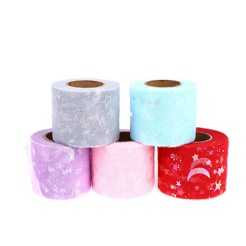 25 ярдов 60 мм блестящая Звезда красивая и интересная Блестящая лента материал