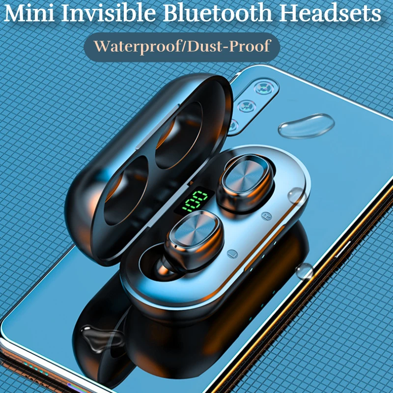 TWS стереонаушники B5 с поддержкой Bluetooth 5 0 и ЖК дисплеем|Наушники гарнитуры| |