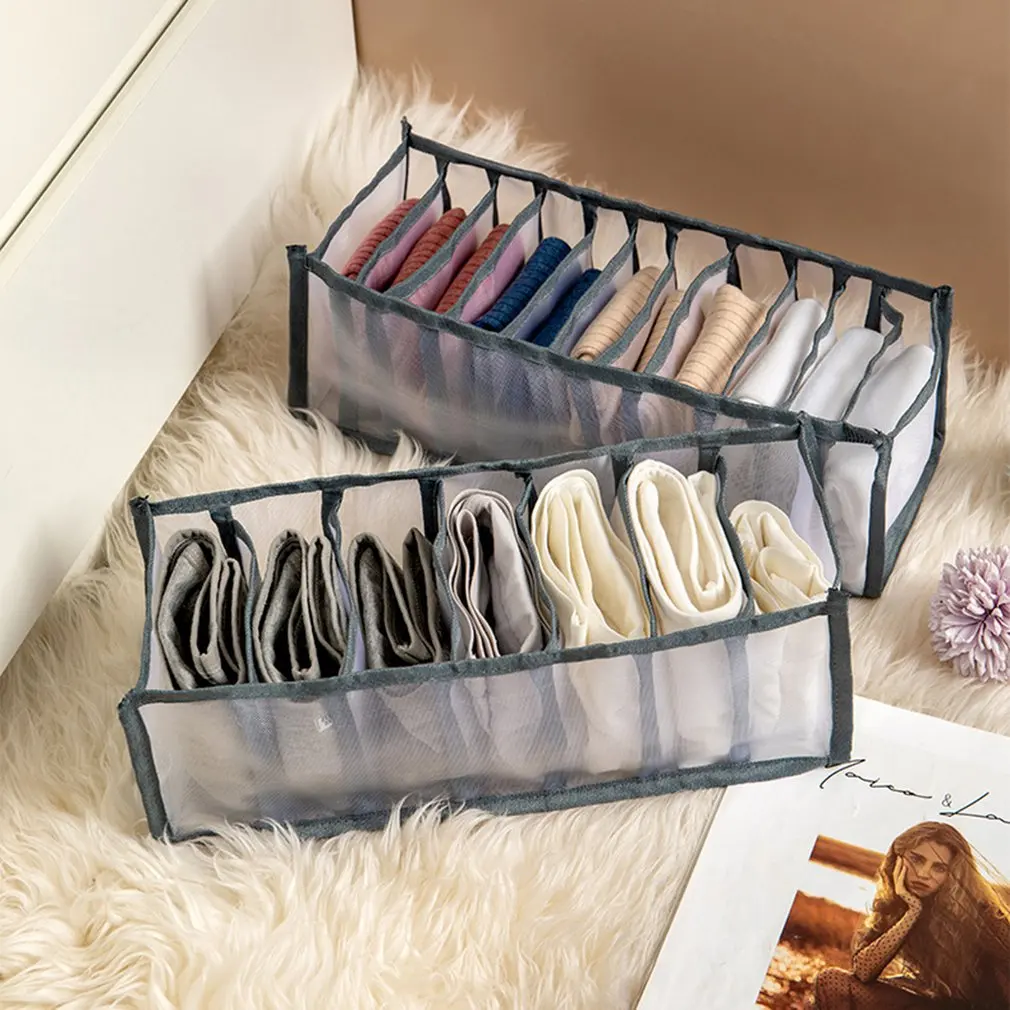 

Underwear Organizer Bra Panty Clothes Storage Box For Wardrobe Drawer Household Separated Underwear Storage Foldable Drawer