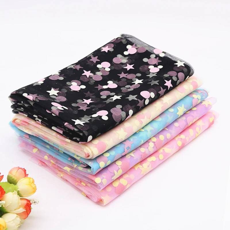 Тюль в горошек 100 см * 150 фатин для выпечки торта Топпер пачка бант с помпоном