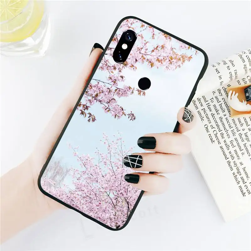 

Pink flower Cherry blossoms Phone Case For Xiaomi Redmi note 7 8 9 t k30 max3 9 s 10 pro lite