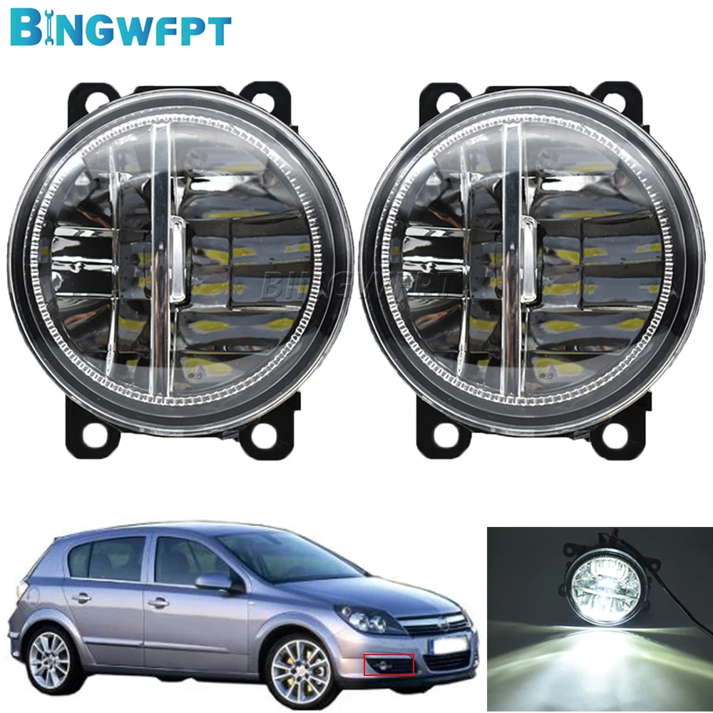 

2X High Quality Headlights For Opel Astra G H 1998-2010 Fog Lamp Assembly DRL Fog Light H11 LED 12V