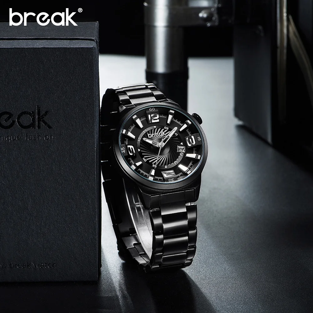 Zegarek damski Break Мужские кварцевые наручные часы мужские водонепроницаемые