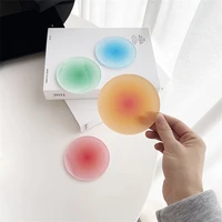 4pcs set simple ins wind acrylic coasters round sunset gradient nordic shooting props decorative ornaments insulation placemat