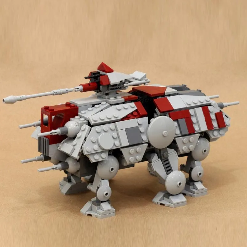 Сборная модель из кубиков космос военный корабль WarsWalking AT-TE для самостоятельной