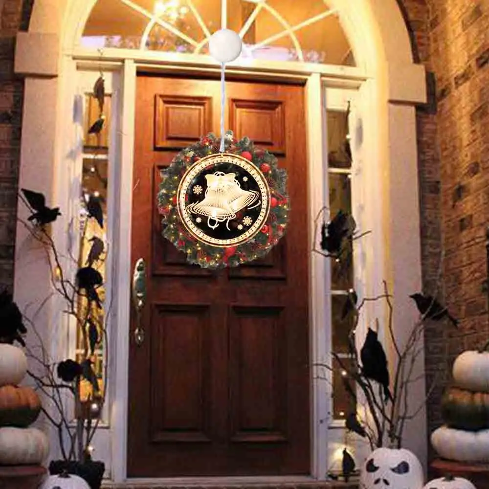 Светодиодный ночник подвесной Рождественский светильник s сказочный Круглый 3D