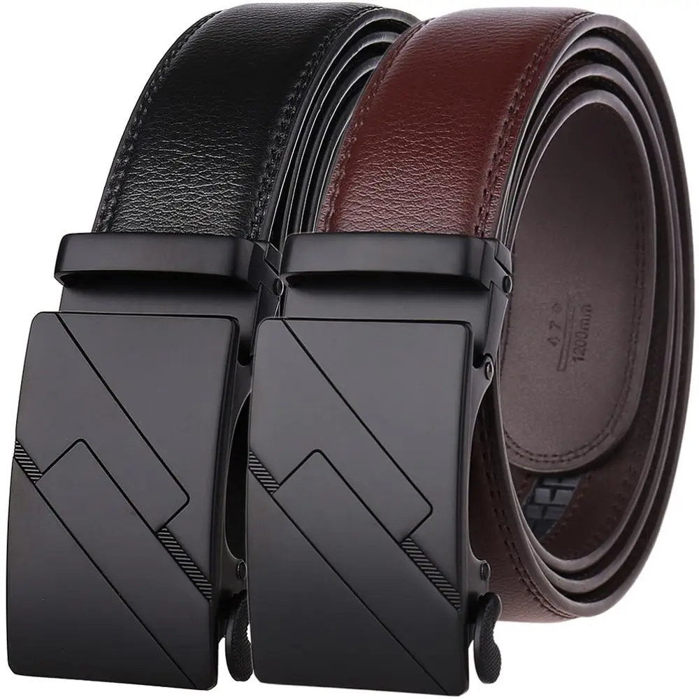 2019 New Real Leather Waist Strap Men's Belts Famous Brand Designer Male Jean Belt Top Sale Automatic Buckle Belts for Men