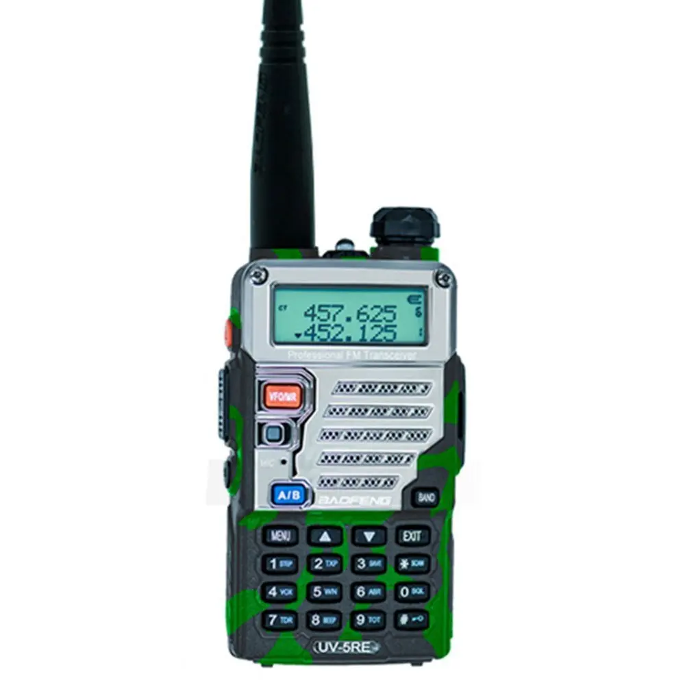 Baofeng Walkie Talkie UV 5RE Камуфляжный двойной VHF UHF Профессиональный приемопередатчик 5 Вт