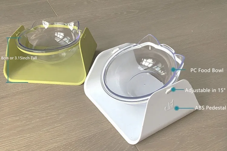 Для домашних животных Регулируемая косая двойная кошачья собачья миска для | Дом