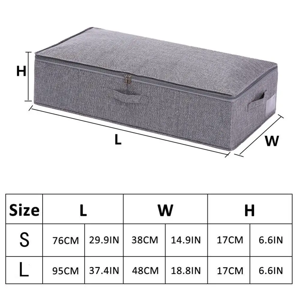 Льняной складной органайзер для хранения обуви под кроватку шкаф коробка