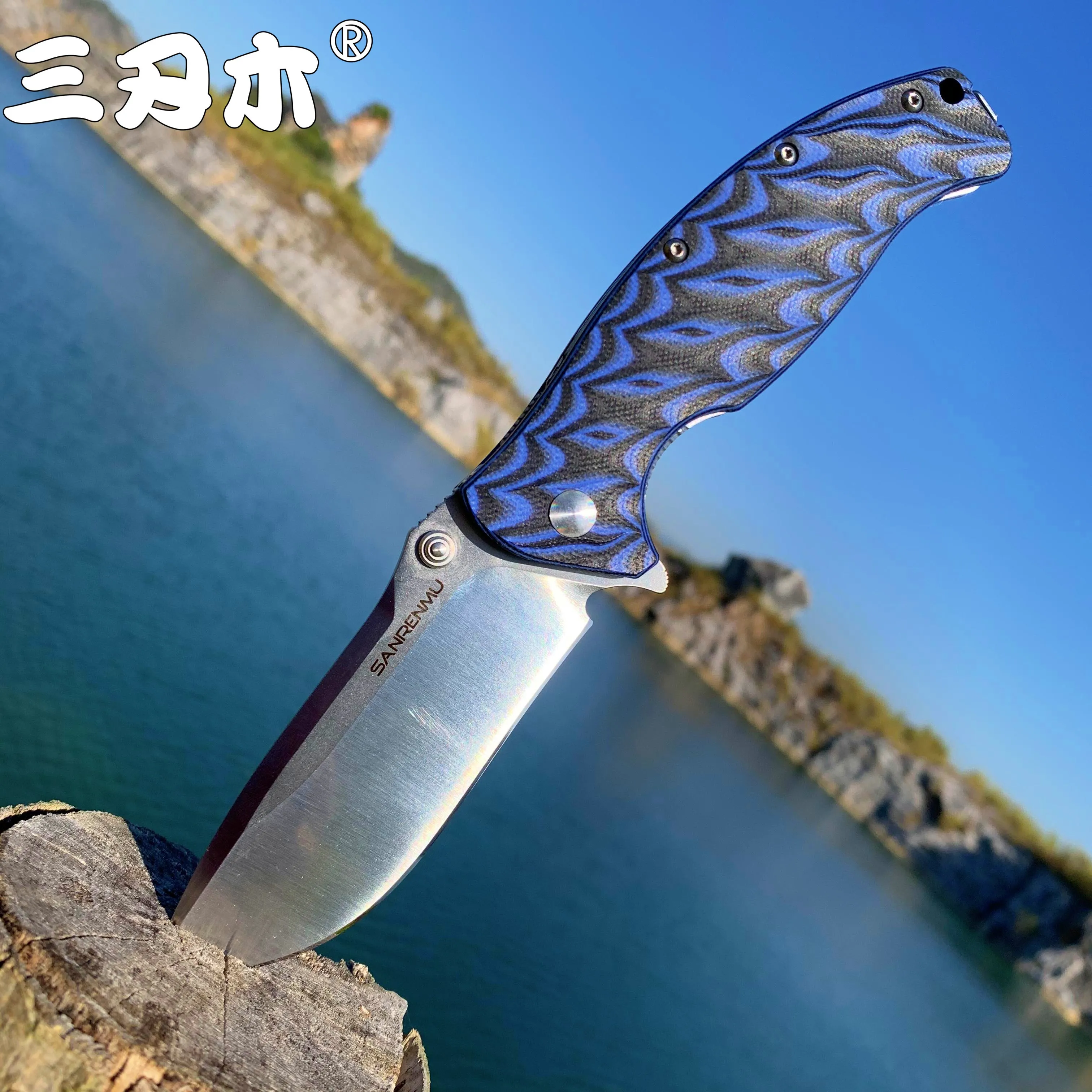 SANRENMU SRM 1005 карманный складной нож 9Cr14 стальное лезвие Флиппер шарикоподшипник