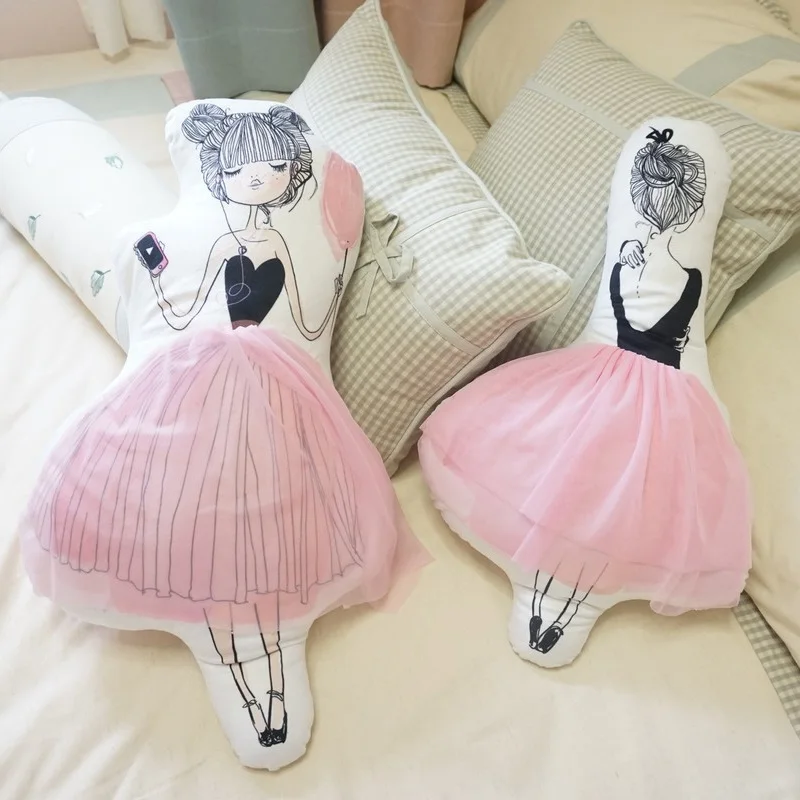 

Pink Ballet Girl Plush Toy Lovely Ballet Dress Girl Plush Pillows Charming Birthday Gift For Girls
