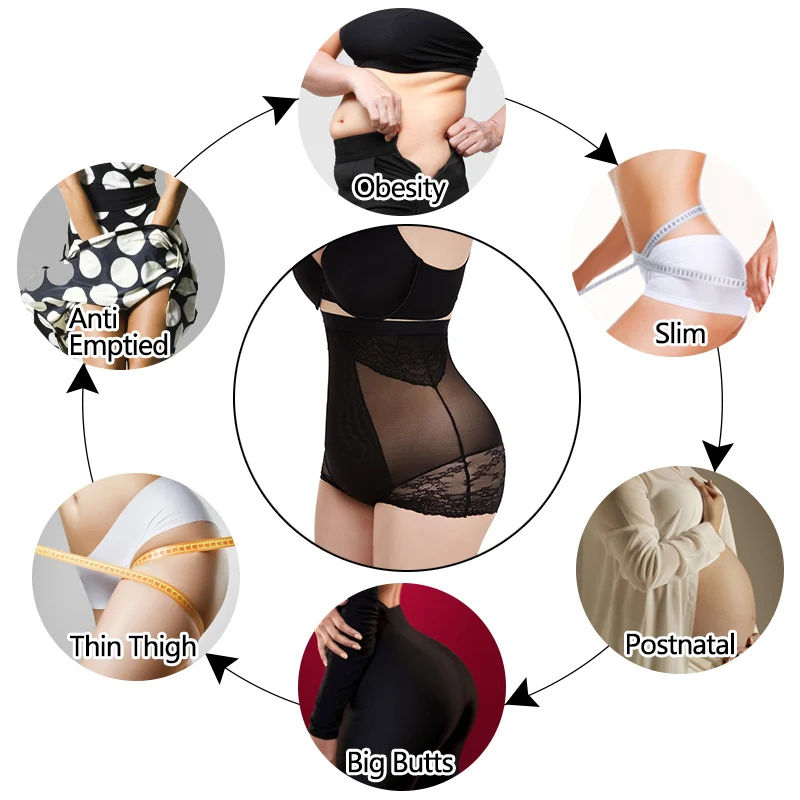 Трусики женские кружевные корректирующие с завышенной талией утягивающие