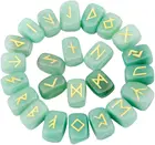 Руны с гравировкой на удачу, каменные руны, 25 шт.