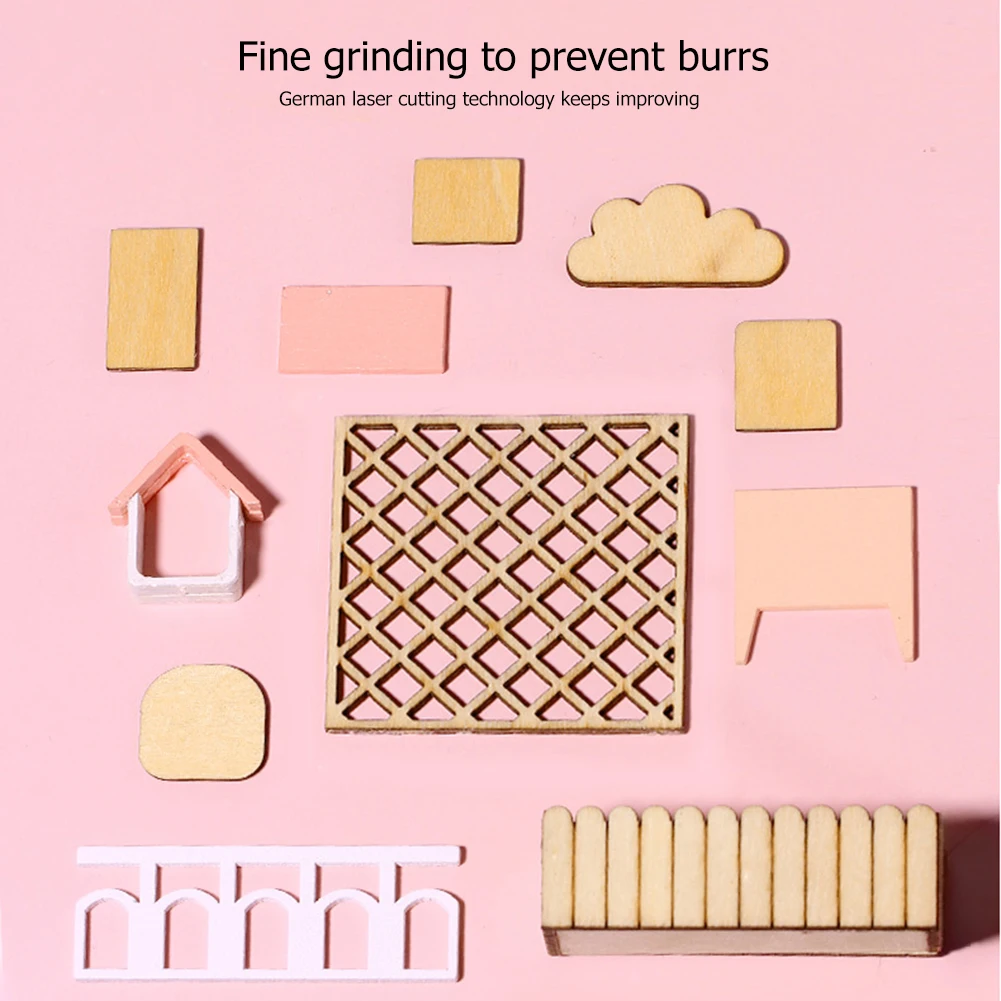 

DIY Princess Bedroom Dollhouse Assembly Doll House Model Funny Kids Toys