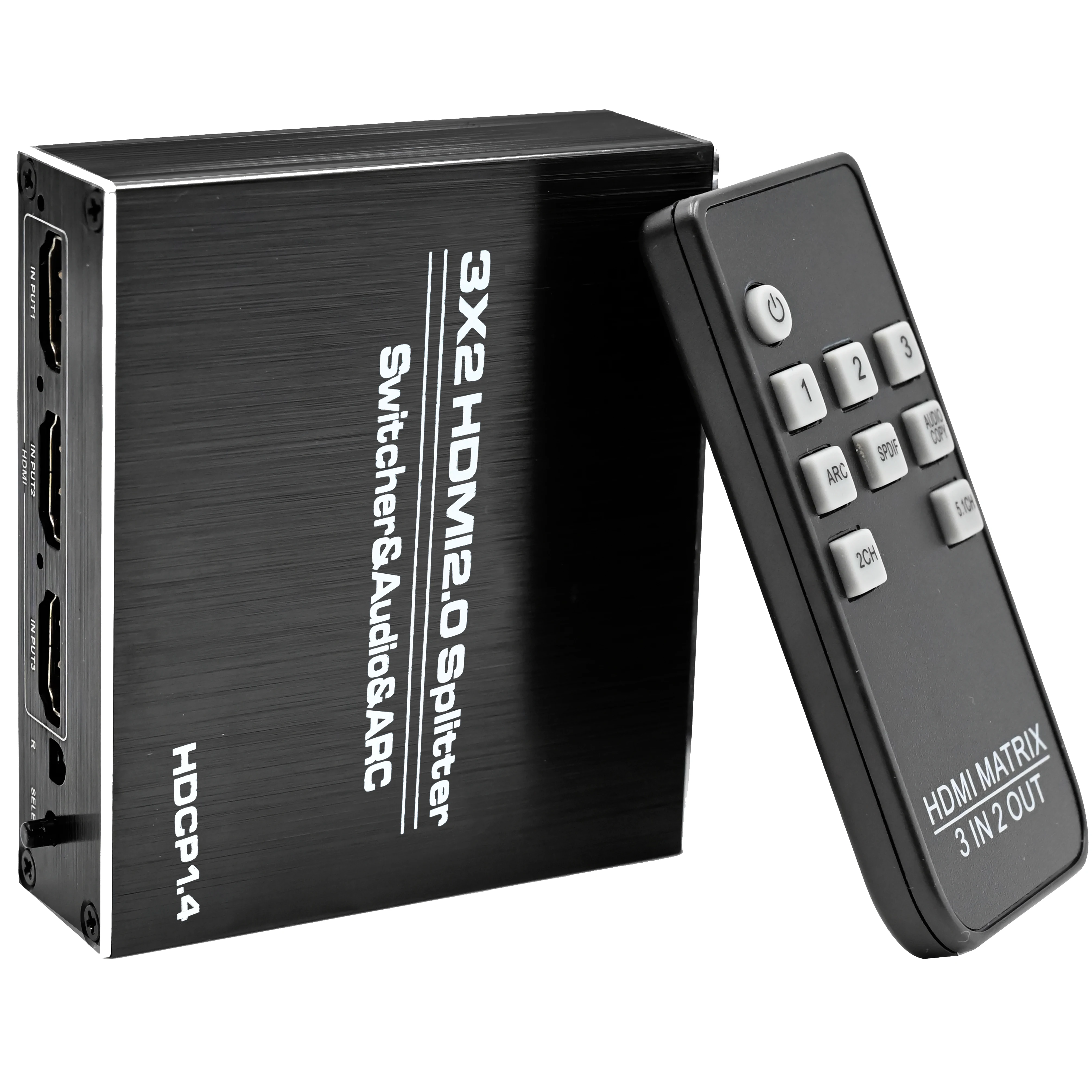 HDMI сплиттер 3X2 4K @ 60 Гц 3 5 мм hdmi аудио экстрактор переключатель с оптическим TOSLINK & R/L