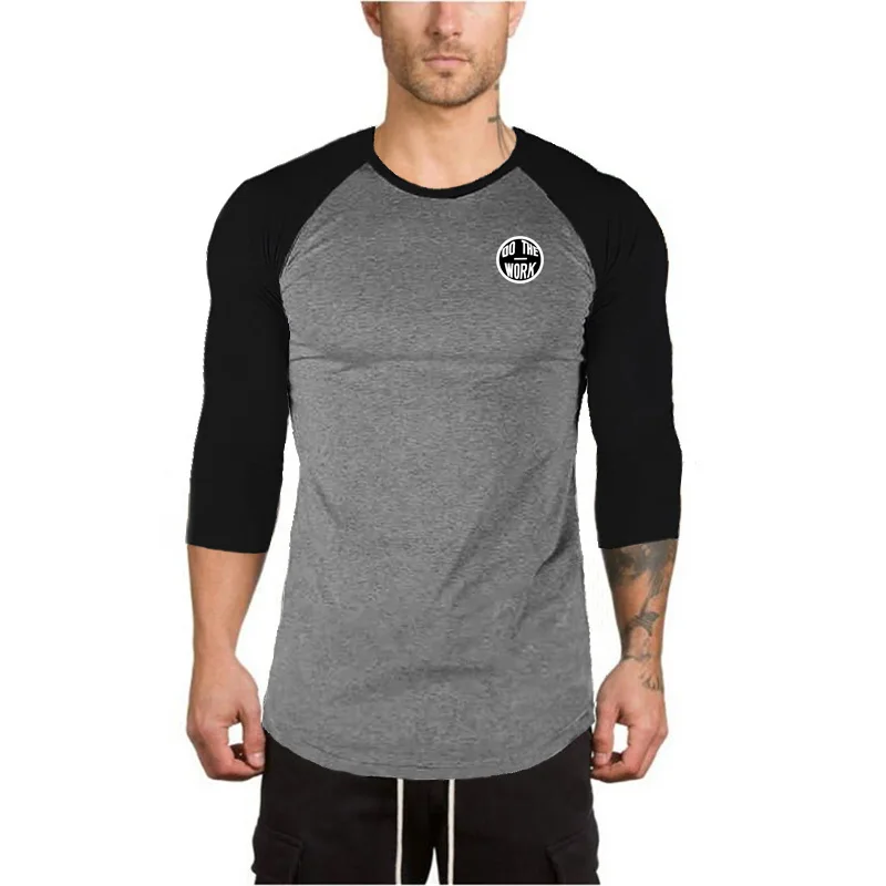 Мужская футболка с рукавом 3/4 реглан и бейсбольной футболкой | одежда