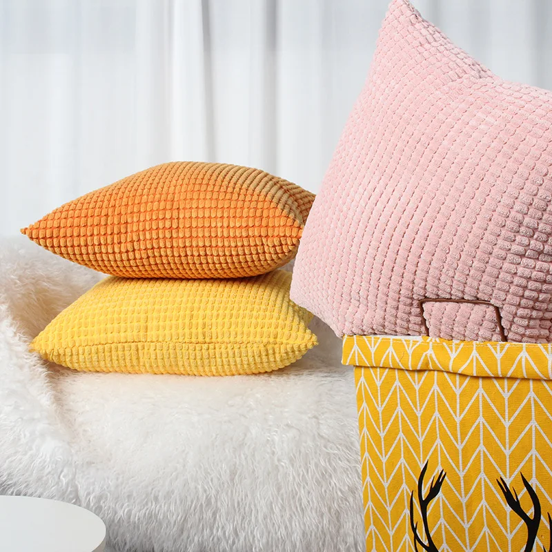 

Вельветовая подушка в виде кукурузных ячеек, чехол для телефона, украшение для дома, гостиной, дивана, 30 Х5, 0 см/45 х4, 5 см/50 х50 см