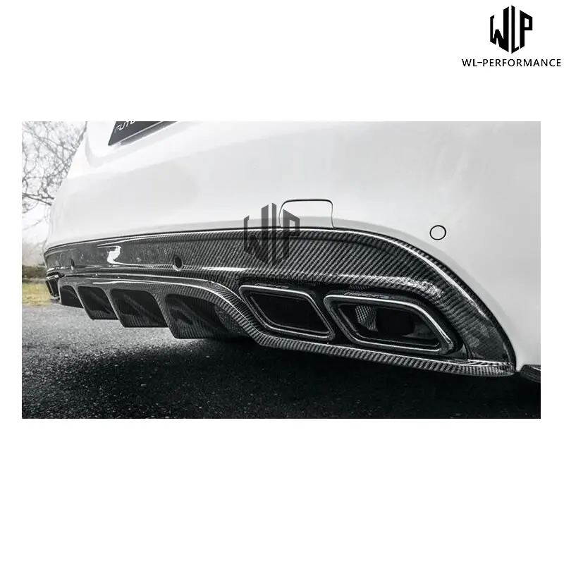 W205 седан C300 высококачественный диффузор из углеродного волокна губа на задний
