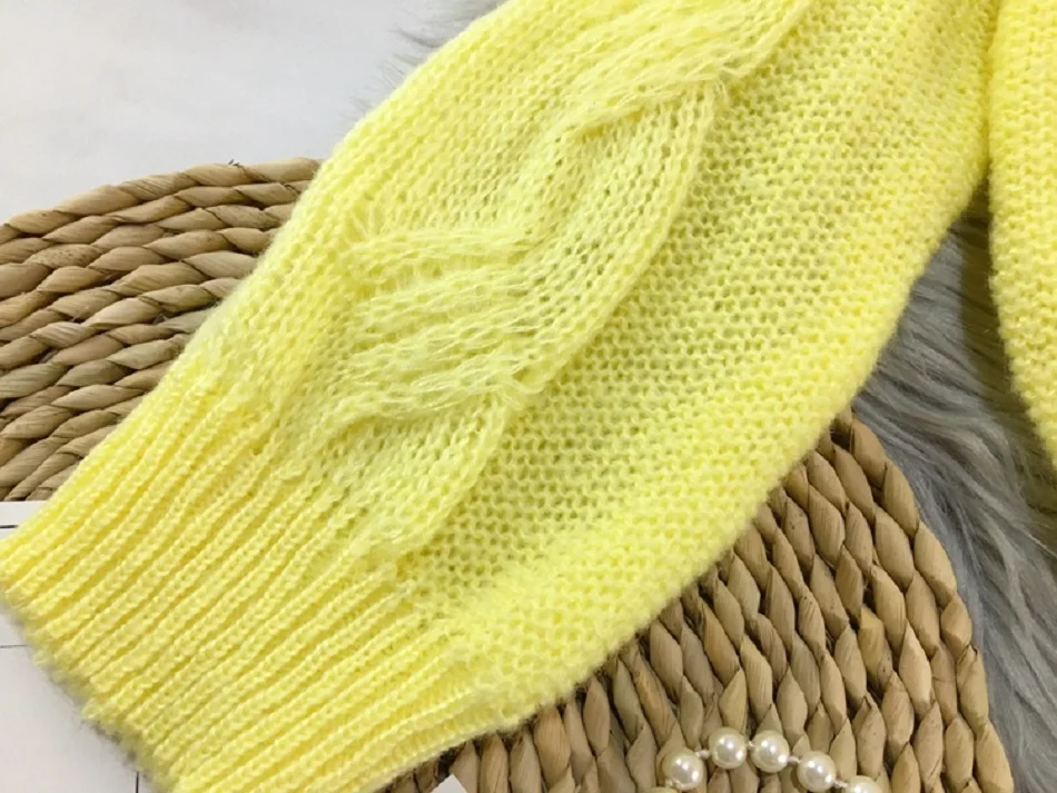 Genayooa Loose Autumn Knitting Sweater Pullovers Women Long Sleeve Ladies Sexy Jumpers Soft Hollow Out Sweater Woman Winter