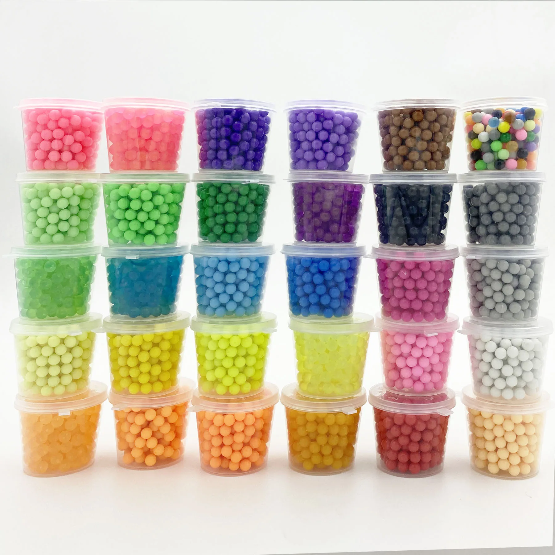 

220Pcs Plastic box packag 30 Colors 5mm Water Beads Spray aqua Magic Educational 3D beads Puzzles Accessories for Children Toys