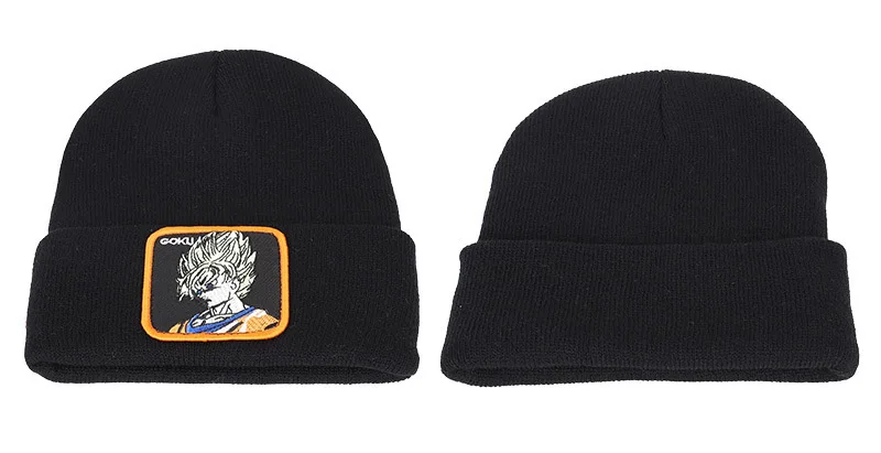 Dragon Ball GOKU Vegeta Beanie, высококачественные хлопковые повседневные шапочки для мужчин и женщин, теплая вязаная зимняя шапка, модная однотонная шапка унисекс