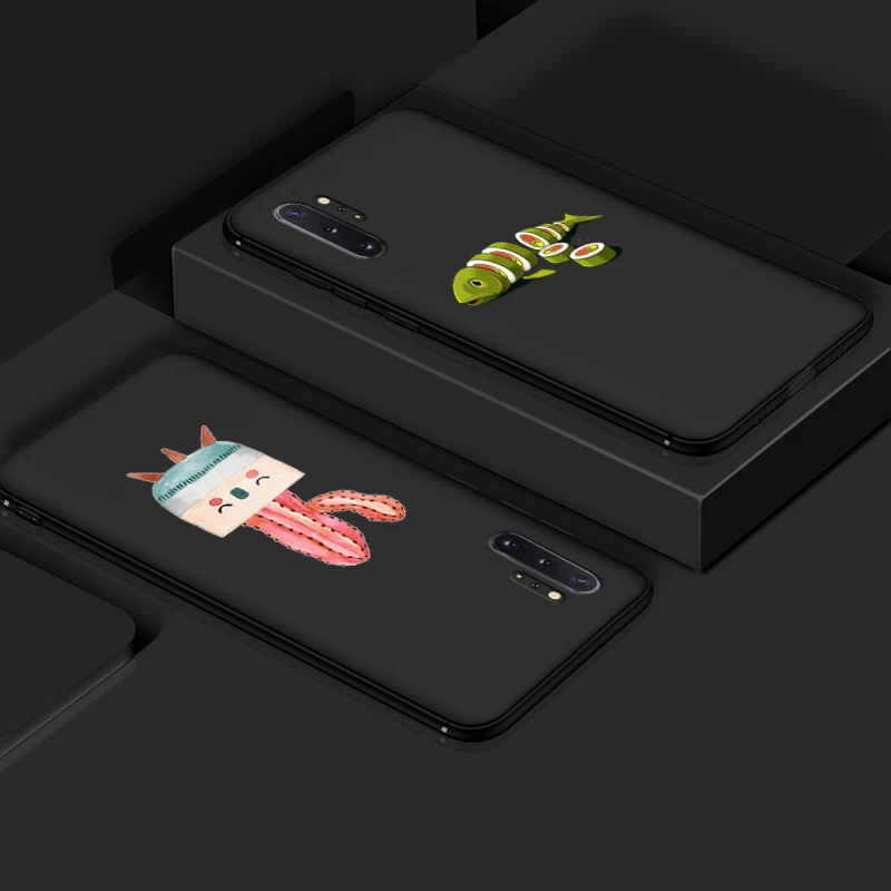 Силиконовые Конфеты черный чехол ТПУ на samsung Galaxy S7 S8 S9 S10 Plus Note 8 9 10 A10 A20 A30 A40 A50 A60 A70 A8