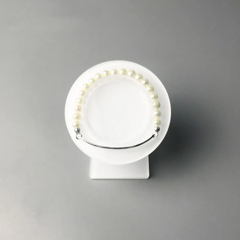 6MM Freshwater Pearl Beads Strand Bracelets Bridge 925 Sterling Silver Bangles Women Men Fashion Good Jewelry Accessories Gifts | Украшения