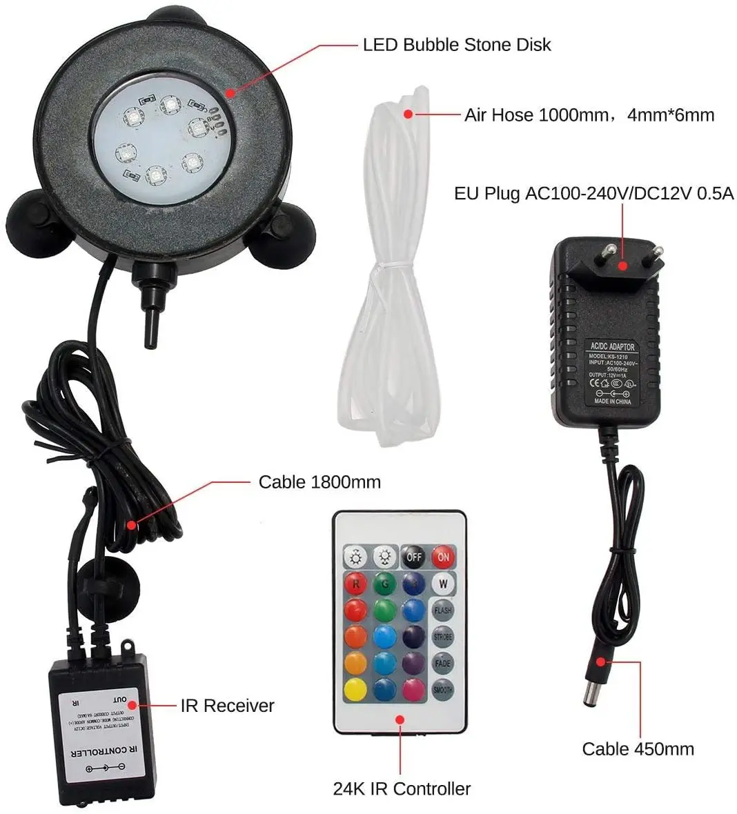 Европейский разъем RGB аквариум круглый светильник Точечный s сад Пруд бассейн
