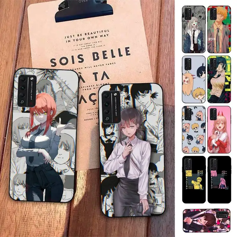 

FHNBLJ Cartoon Anime Chainsaw Man Phone Case for Huawei Honor 10 i 8X C 5A 20 9 10 30 lite pro Voew 10 20 V30