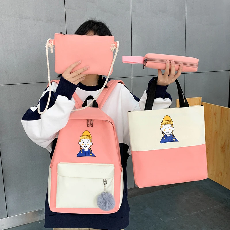 

Fashion Women Backpack Canvas Laptop Backbags College school Bags for teenage girls Anti Theft travel Bagpack Mochila rucksack