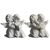 a pair kiss angel ornaments resin angel sculpture cupid angel statue wedding photography props living room bedroom decorations