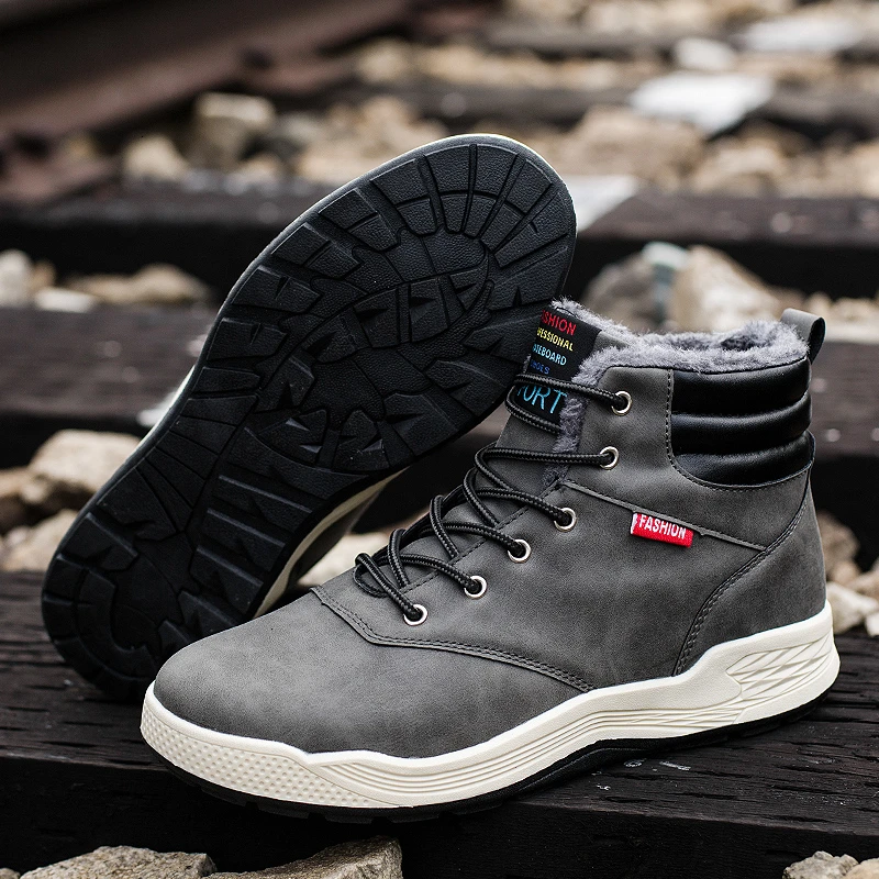 FLARUT/зимняя обувь для мужчин Спортивная улицы Сохраняющая тепло бега с мехом