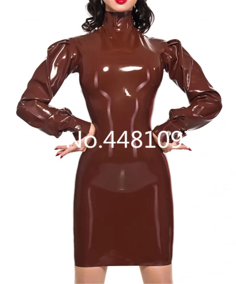 Женское латексное платье сексуальные прозрачные черные латексные юбки до колен