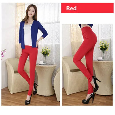 red S-6XL плюс размер женские Леггинсы эластичные брюки-карандаш черные леггинсы женские леггинсы Mujer Leginsy Damskie Leeging Femme - Цвет: red