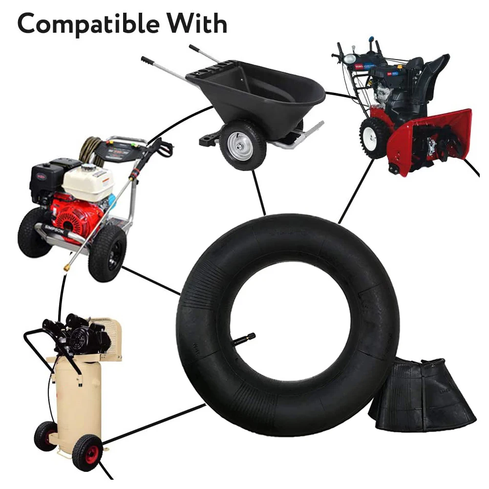 

Wheelbarrow Inner Tube 3.50-8 Heavy Duty Rubber Replacement With TR13 Valve Scooter Accessories Stem Garden Cart Inner Tube
