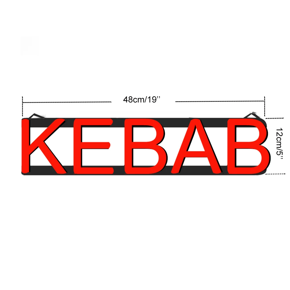 

Deco Kebab Shop Lights LED Sign Wall Decoration Super Bright Coffee Signs Hanging Dinner Bar Or Hot Kebab Shopping Lighting