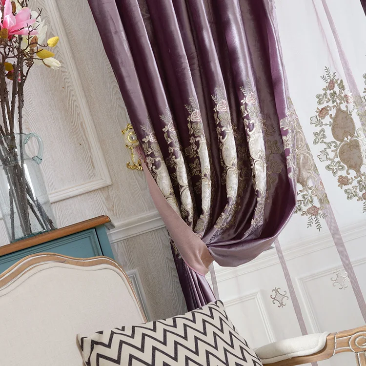 Джейн европейские шторы для гостиной столовой спальни фиолетовая итальянская